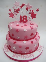 18th birthday star cake